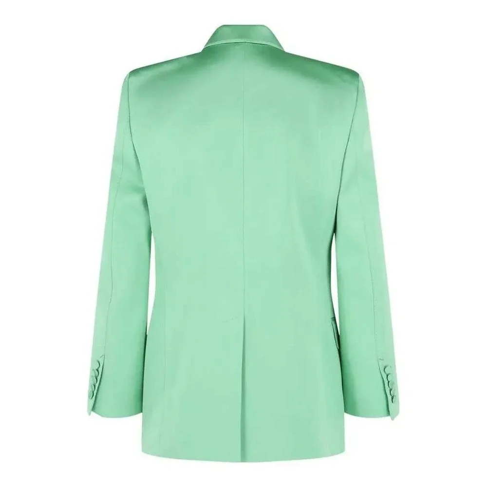 Gucci Men's Aquamarine Satin Double Breasted Jacket Blazer IT50/US40 703150‎